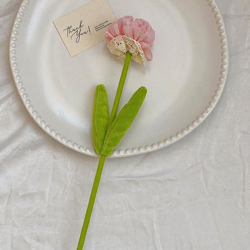 Bouquet de 10 œillets en tissu polyester, 35 cm de haut, idéal pour décoration intérieure et cadeaux