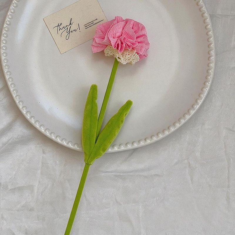 Bouquet de 10 œillets en tissu polyester, 35 cm de haut, idéal pour décoration intérieure et cadeaux