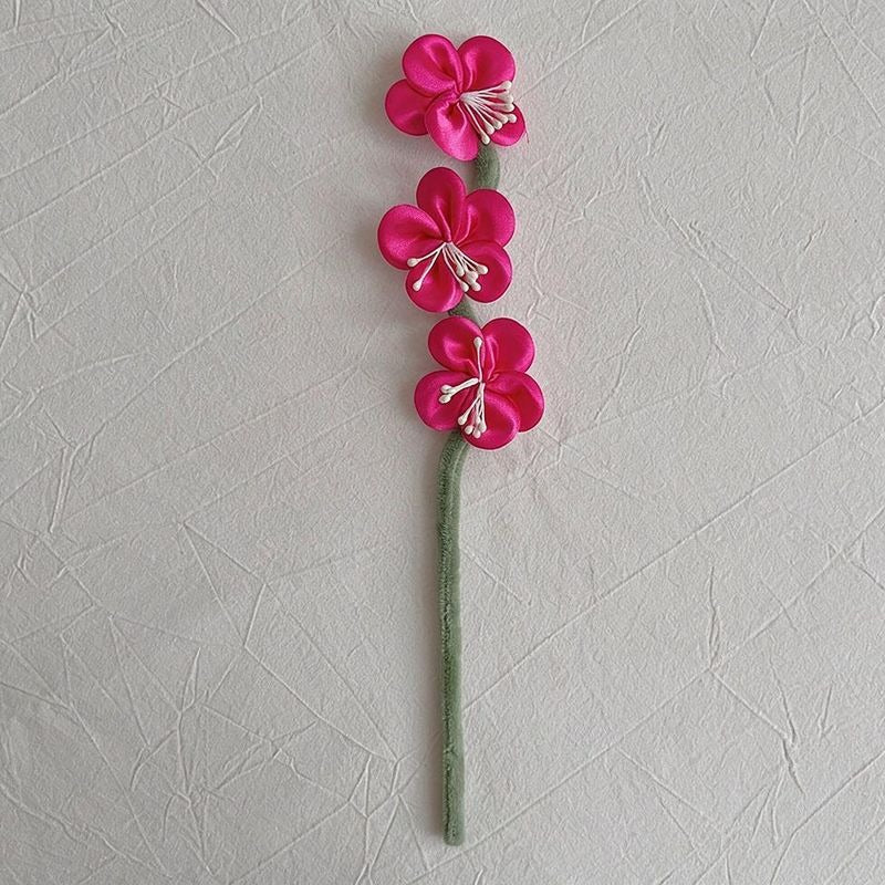Bouquet de fleurs artificielles en polyester, fleurs de prunier, 30 cm, 10 tiges, décor d'intérieur