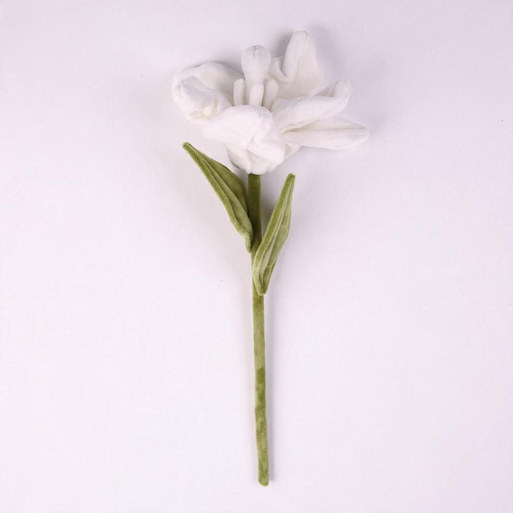Fleur artificielle en tissu doux, lys géant, tige unique, 44 cm, décoration intérieure, mariage, boutique