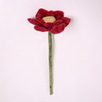 Fleur artificielle en velours lotus, tige flexible, 42 cm, décoration intérieure et cadeau