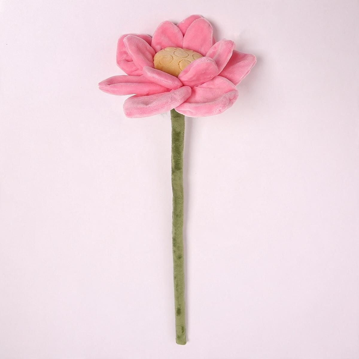 Fleur artificielle en velours lotus, tige flexible, 42 cm, décoration intérieure et cadeau