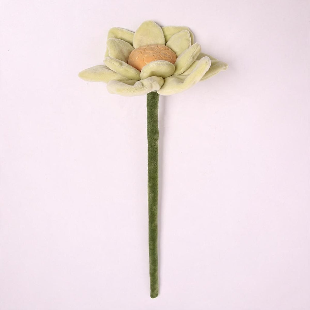 Fleur artificielle en velours lotus, tige flexible, 42 cm, décoration intérieure et cadeau