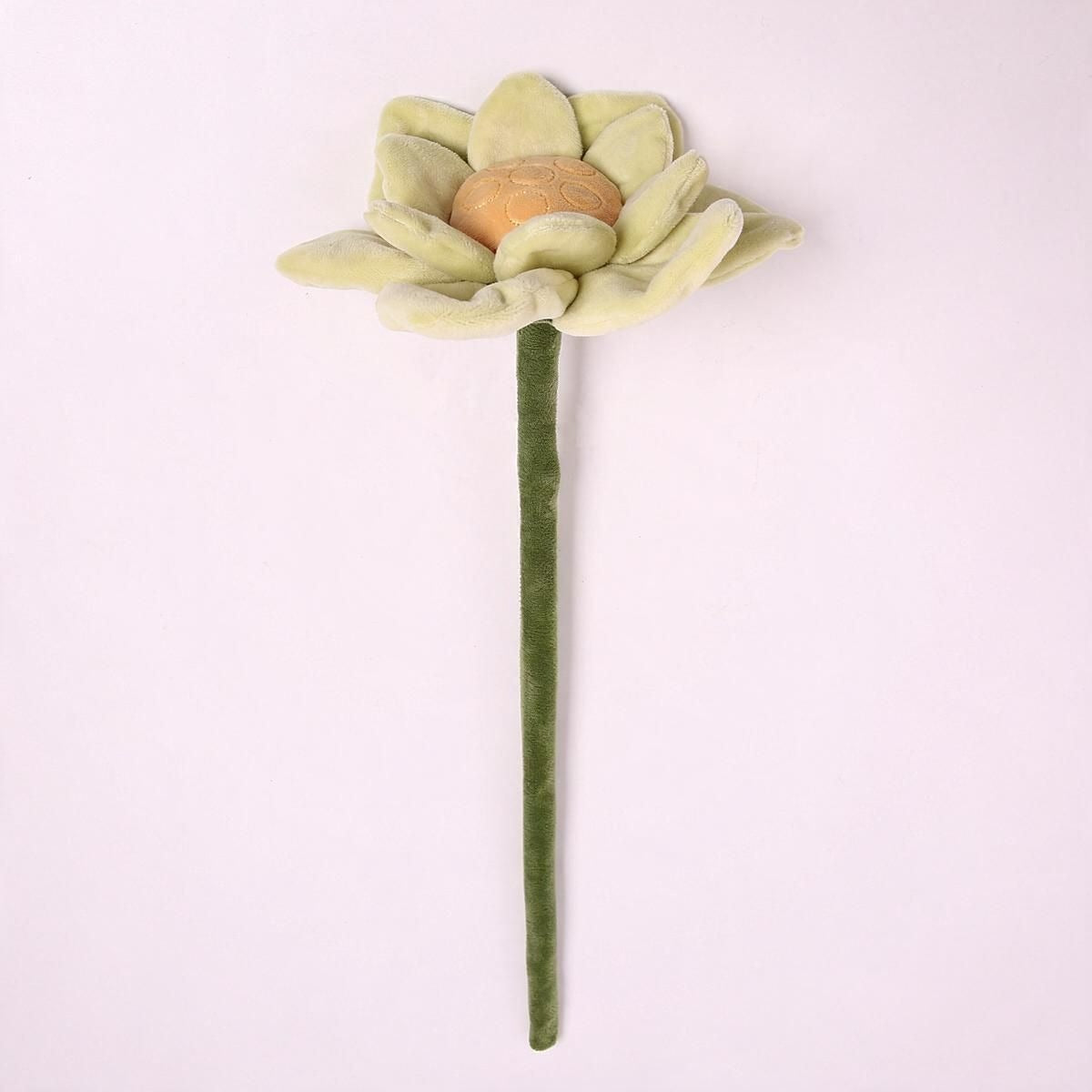 Fleur artificielle en velours lotus, tige flexible, 42 cm, décoration intérieure et cadeau
