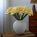 Fleur artificielle en velours lotus, tige flexible, 42 cm, décoration intérieure et cadeau