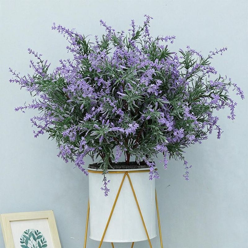 Branche de lavande artificielle, 47 cm, décoration intérieure et extérieure, mariage ou maison