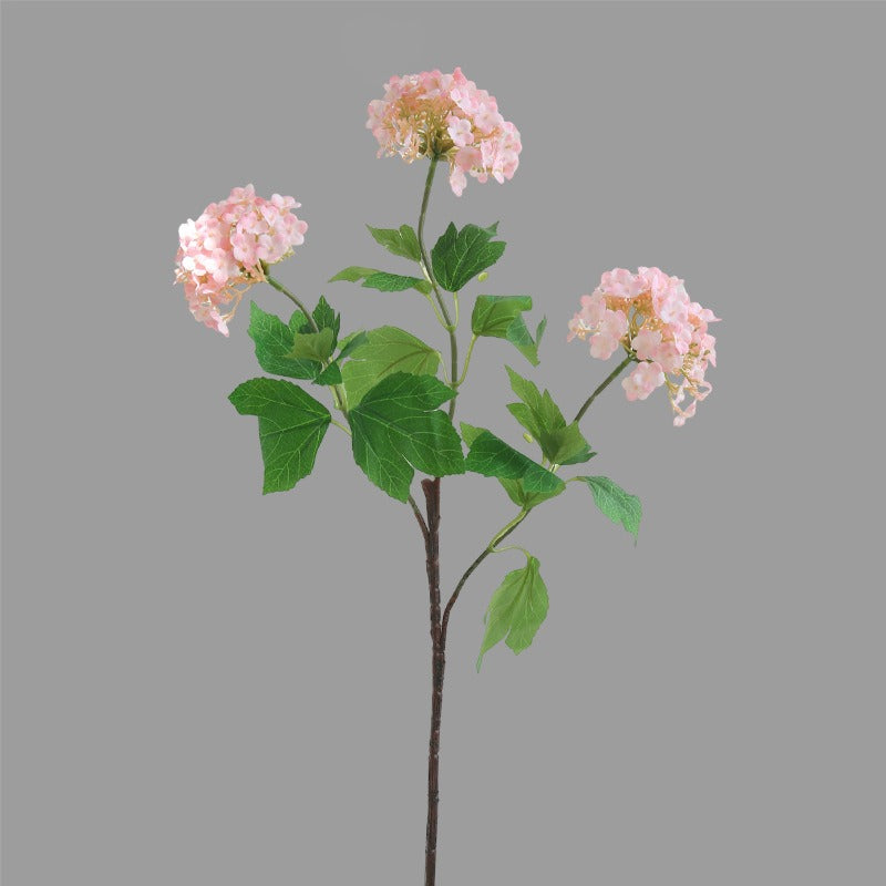 Fleur artificielle en tissu soyeux, hortensia boule de neige à 3 têtes, 70 cm, décoration d'intérieur élégante pour maison, mariage ou boutique