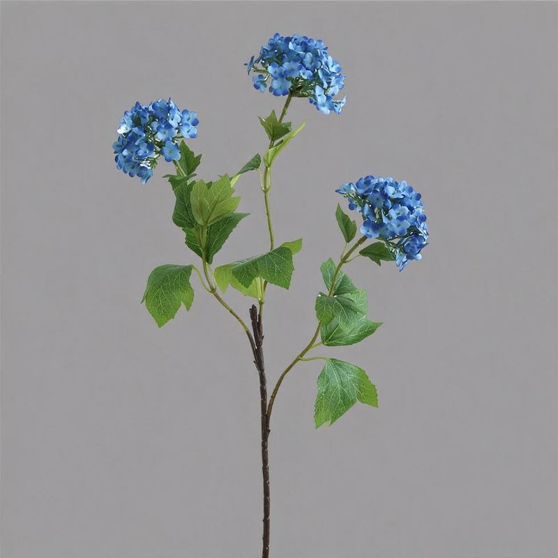 Fleur artificielle en tissu soyeux, hortensia boule de neige à 3 têtes, 70 cm, décoration d'intérieur élégante pour maison, mariage ou boutique
