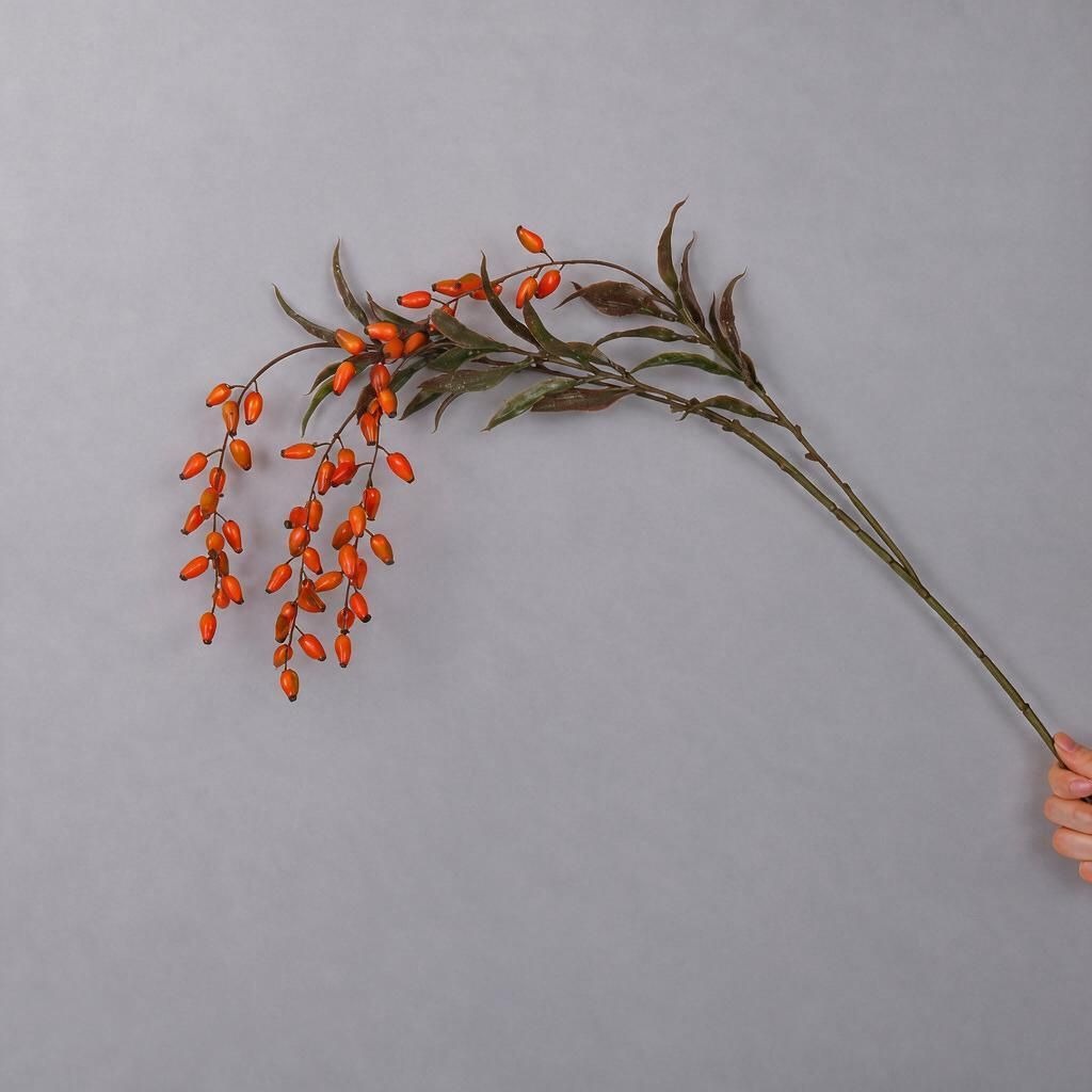 Plante Artificielle de Baies de Goji, 85 cm, Décoration Élégante pour Maison, Mariage ou Espace Commercial