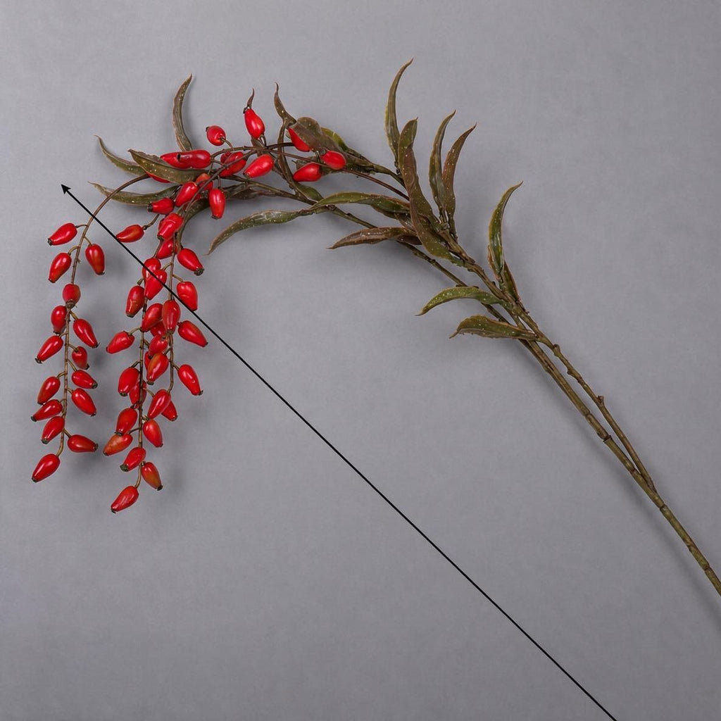 Plante Artificielle de Baies de Goji, 85 cm, Décoration Élégante pour Maison, Mariage ou Espace Commercial