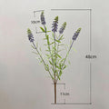 Bouquet de fleurs artificielles en plastique, lavande et jacinthe, 48 cm, décoration intérieure, mariage, événements