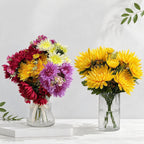 Bouquet de Chrysanthèmes Artificiels, 52 cm, Décoration Élégante pour Mariage et Fêtes