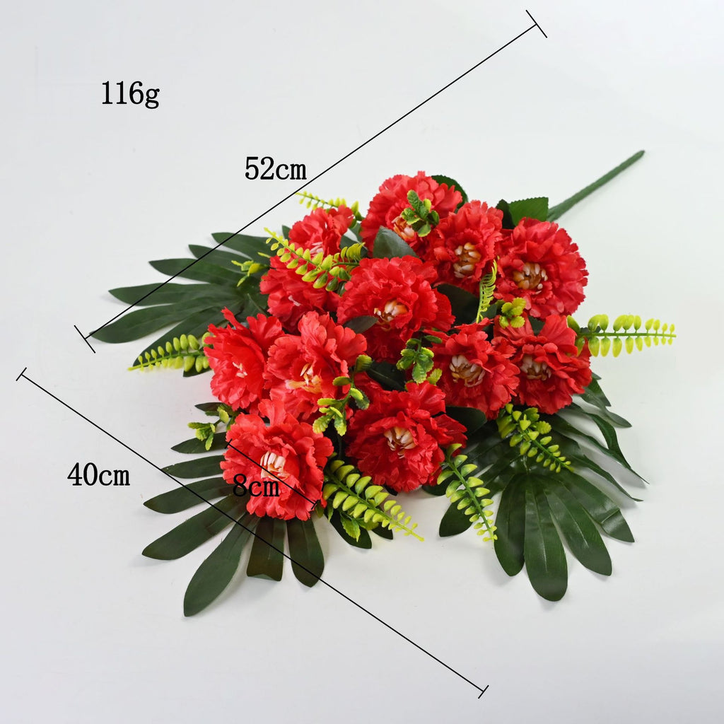 Bouquet de 12 pivoines en soie artificielle, 52 cm, décoration intérieure pour mariage, maison ou hôtel
