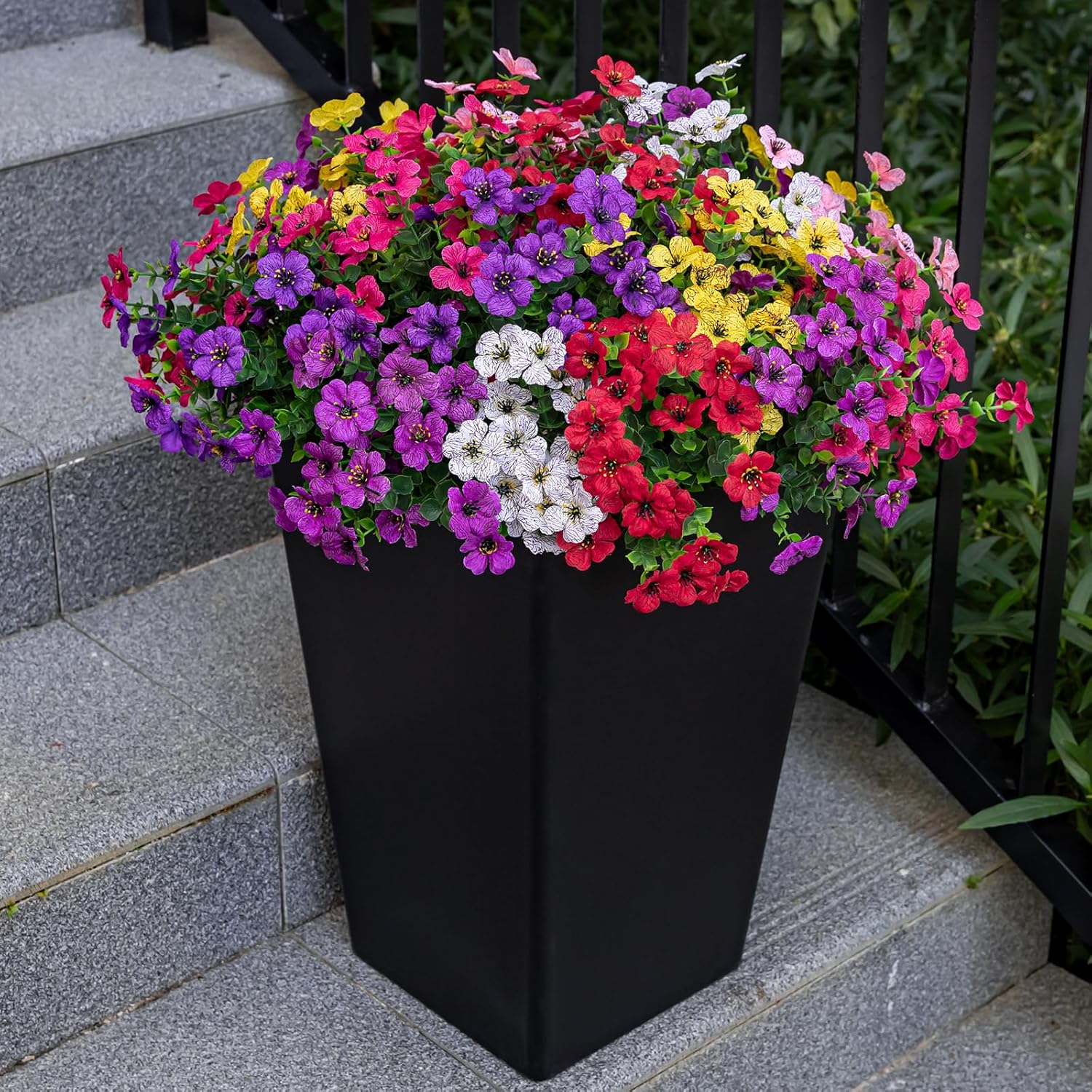 35cm 20 Bouquets de Fleurs Artificielles Résistantes aux UV, pour la Décoration d'Extérieur, d'Intérieur, de Jardin et de Maison