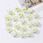 20 têtes de petite rose artificielle – Pour décoration intérieure, centre de table et mariage