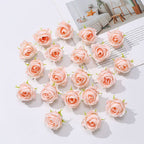 20 têtes de petite rose artificielle – Pour décoration intérieure, centre de table et mariage