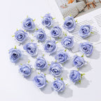 20 têtes de petite rose artificielle – Pour décoration intérieure, centre de table et mariage