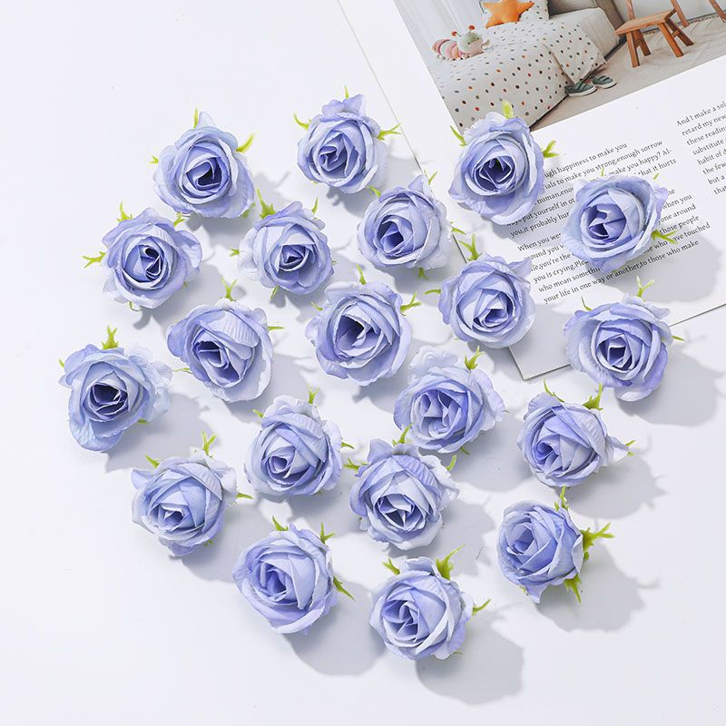 20 têtes de petite rose artificielle – Pour décoration intérieure, centre de table et mariage