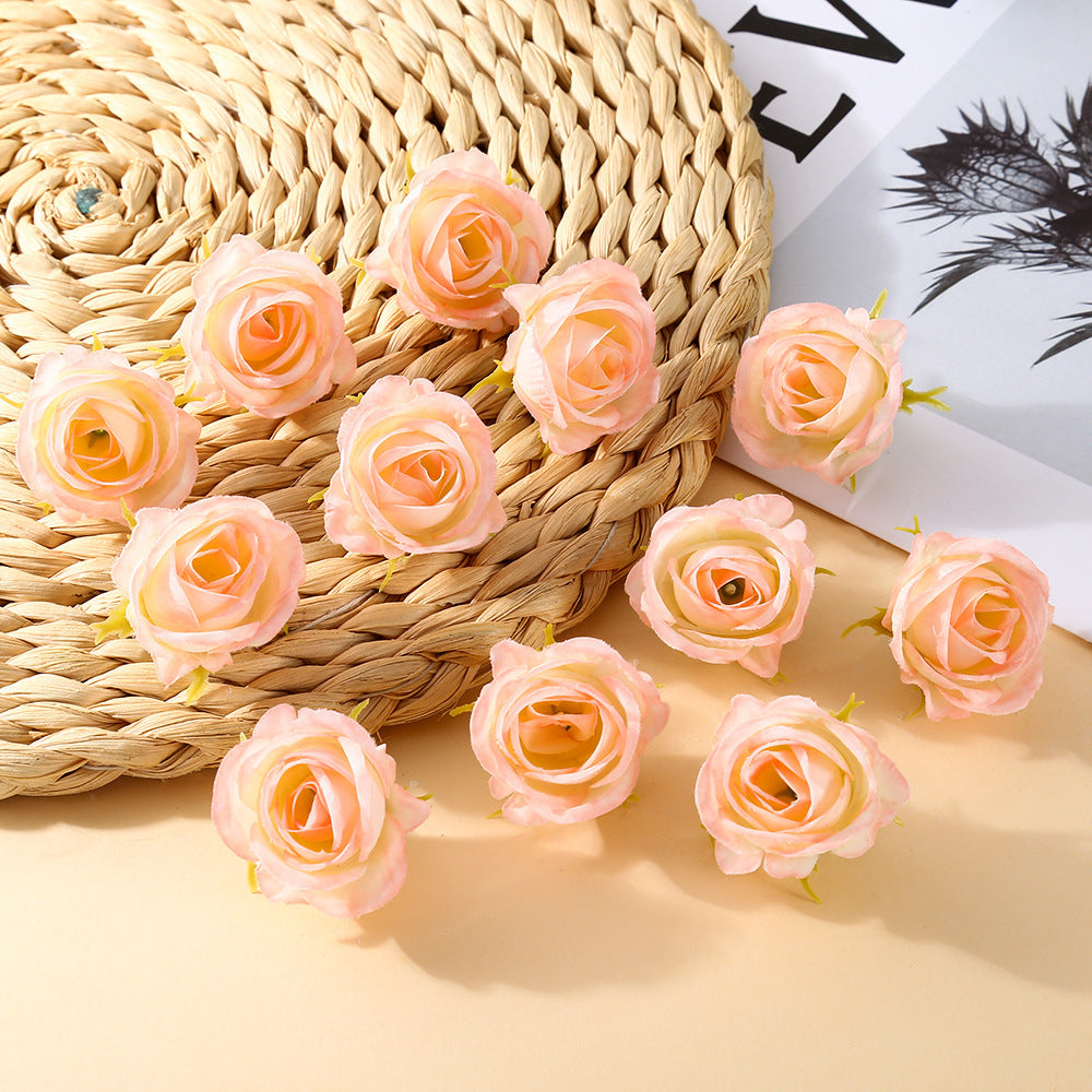 20 têtes de petite rose artificielle – Pour décoration intérieure, centre de table et mariage