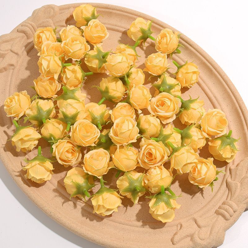 20 têtes de petite rose artificielle – Pour décoration intérieure, centre de table et mariage