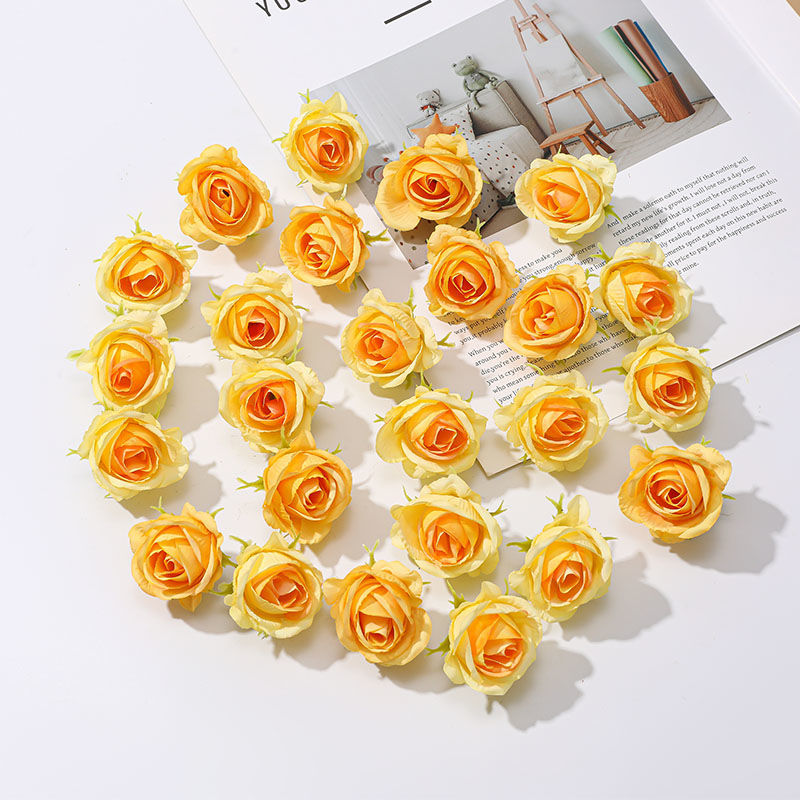 20 têtes de petite rose artificielle – Pour décoration intérieure, centre de table et mariage