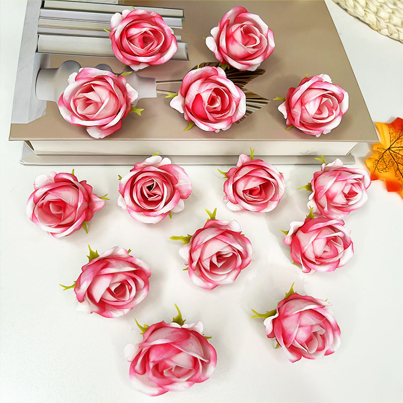 20 têtes de petite rose artificielle – Pour décoration intérieure, centre de table et mariage