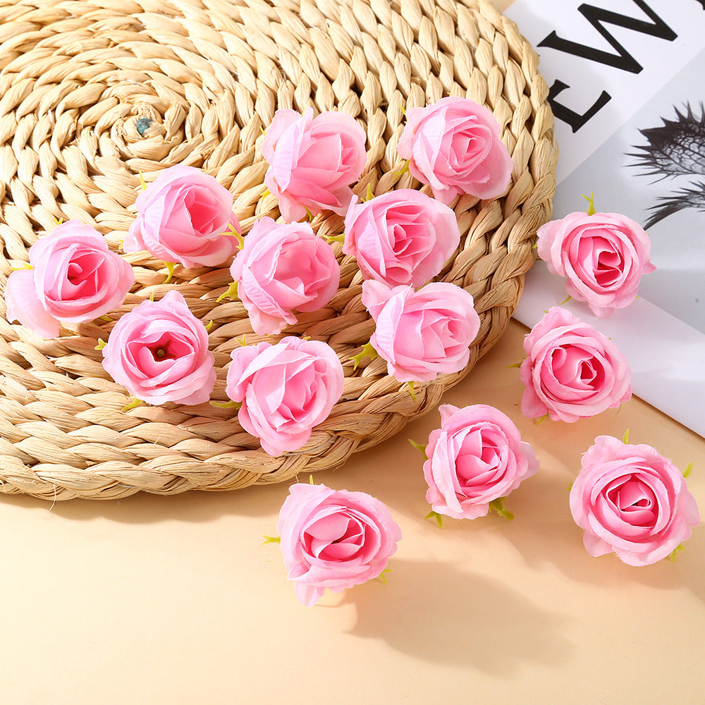 20 têtes de petite rose artificielle – Pour décoration intérieure, centre de table et mariage