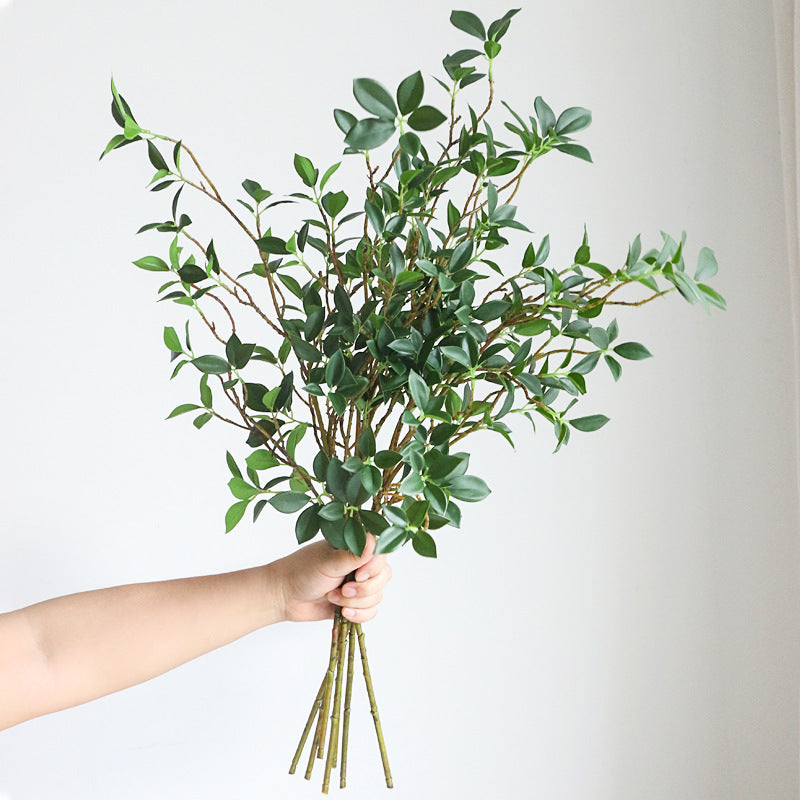 2 Paquets de tiges d’ornements verts artificiels de 110cm