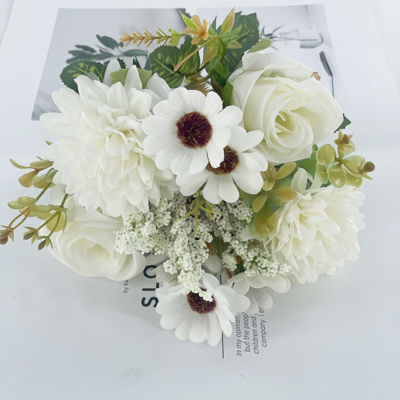 34 cm Fleurs d'automne artificielles 2 bouquets Décoration d'automne