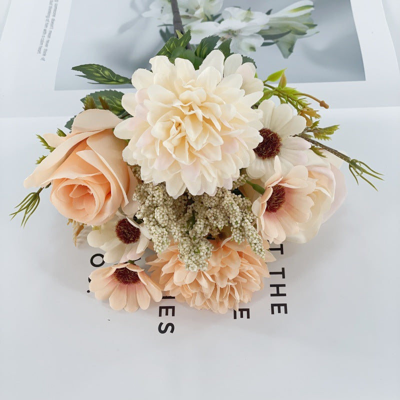 34 cm Fleurs d'automne artificielles 2 bouquets Décoration d'automne