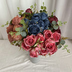 45cm Arbustes Bouquet de Rose de Milan à 11 Branches pour Compositions de Mariage et Décoration Intérieure