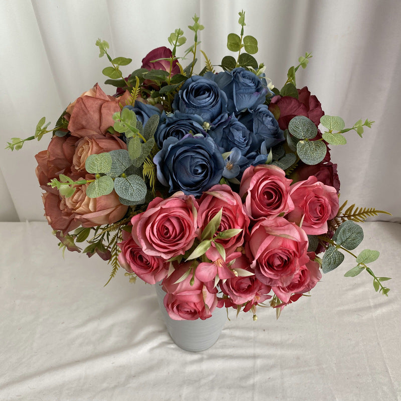 45cm Arbustes Bouquet de Rose de Milan à 11 Branches pour Compositions de Mariage et Décoration Intérieure