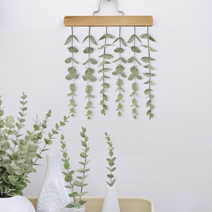 18 pièces 40cm Eucalyptus artificiel Tiges d'eucalyptus artificielles