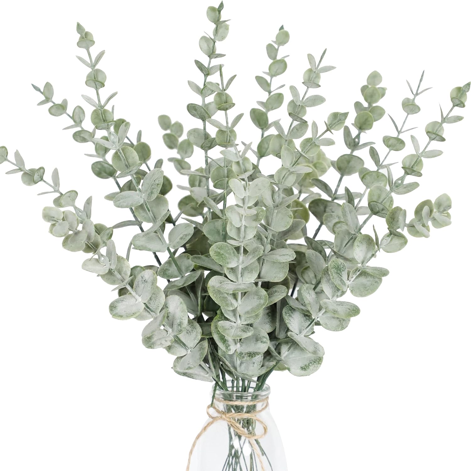 18 pièces 40cm Eucalyptus artificiel Tiges d'eucalyptus artificielles