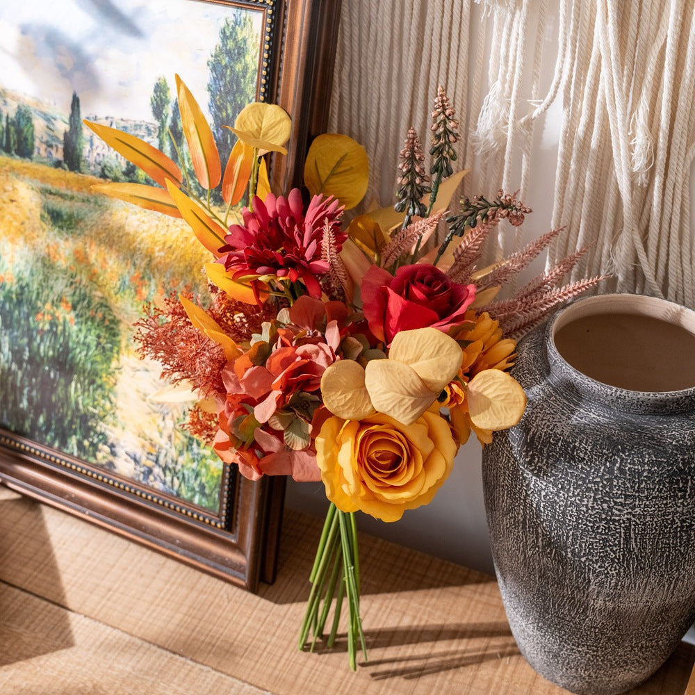 44 cm  Bouquet de roses et de chrysanthèmes d’automne pour les arrangements