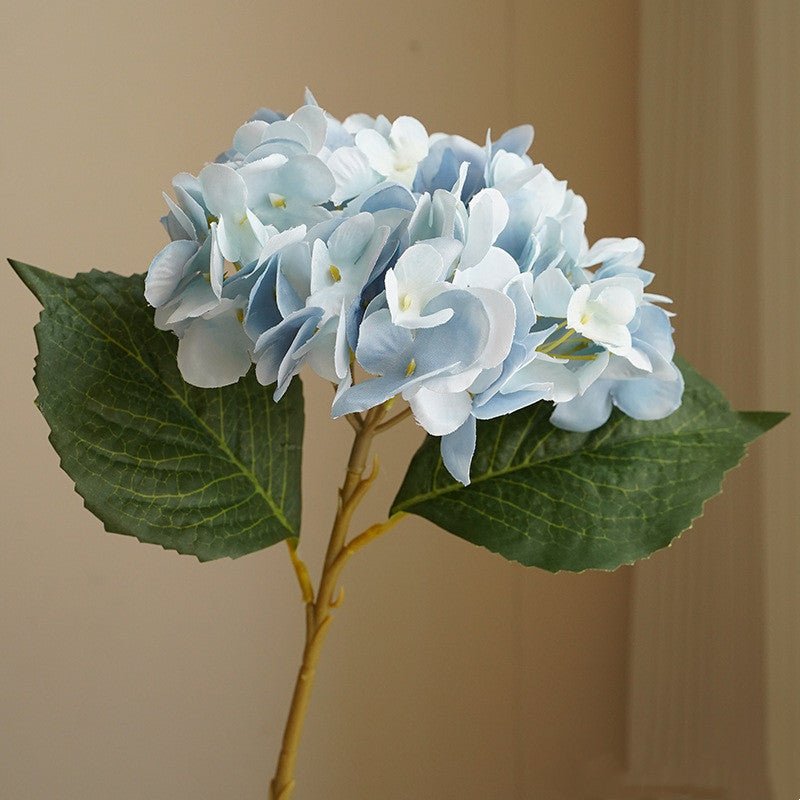 47 cm Hortensia artificiel simple en tissu de soie – Pour décoration intérieure, bouquets de mariage et centres de table