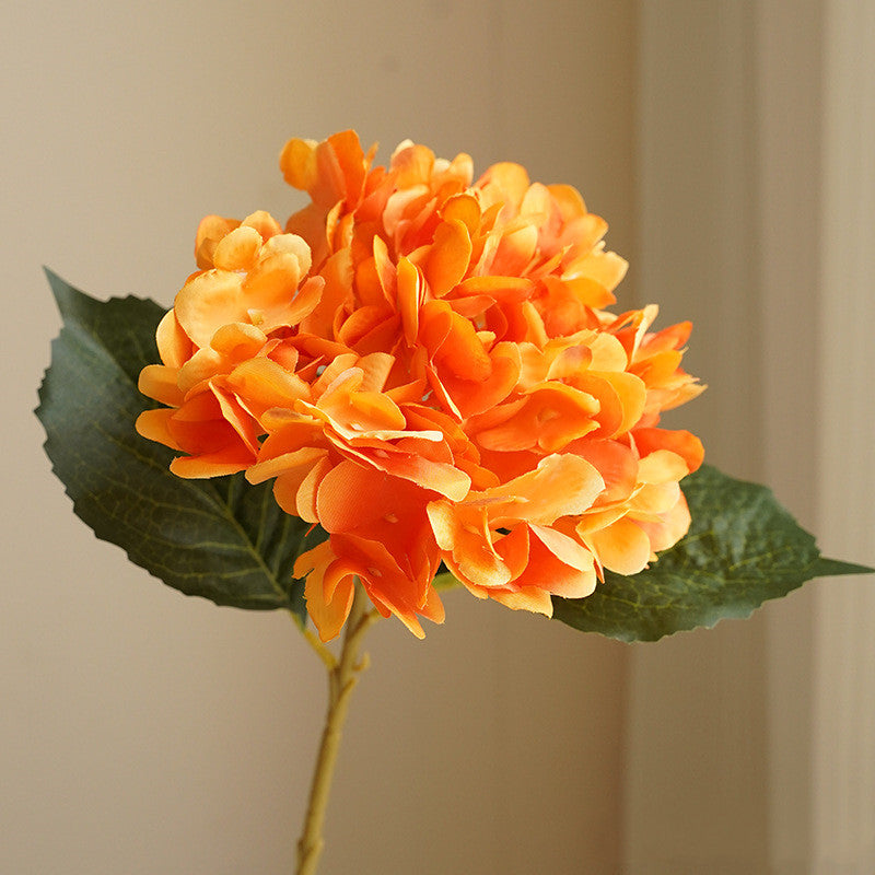 47 cm Hortensia artificiel simple en tissu de soie – Pour décoration intérieure, bouquets de mariage et centres de table