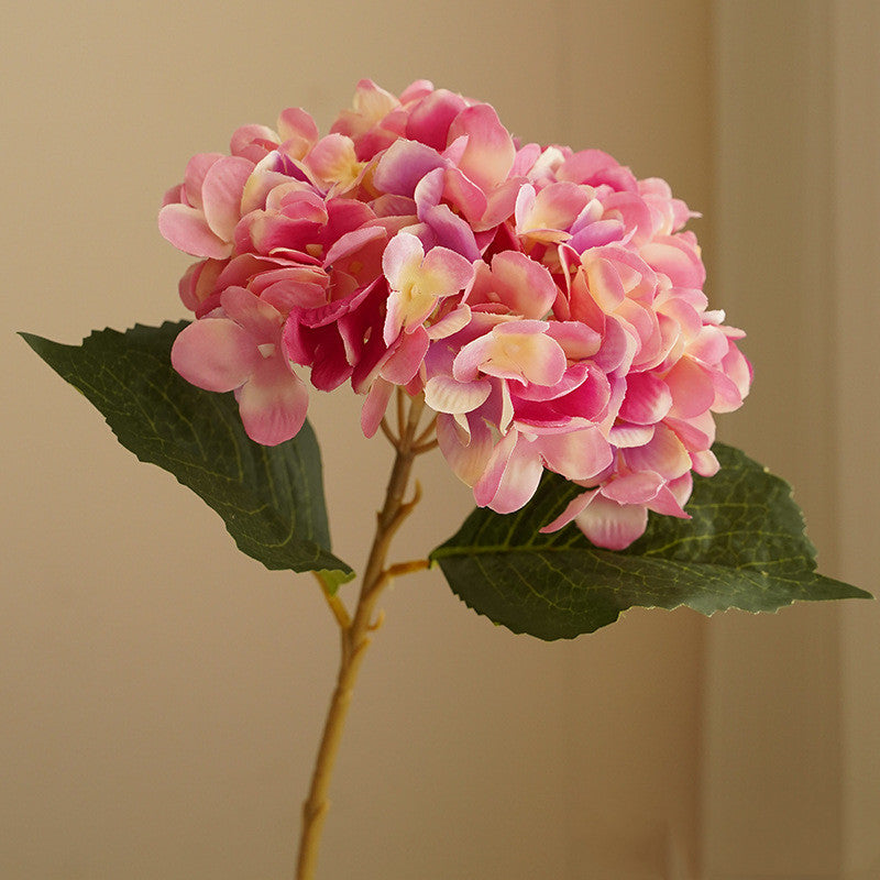 47 cm Hortensia artificiel simple en tissu de soie – Pour décoration intérieure, bouquets de mariage et centres de table