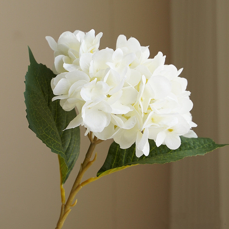 47 cm Hortensia artificiel simple en tissu de soie – Pour décoration intérieure, bouquets de mariage et centres de table