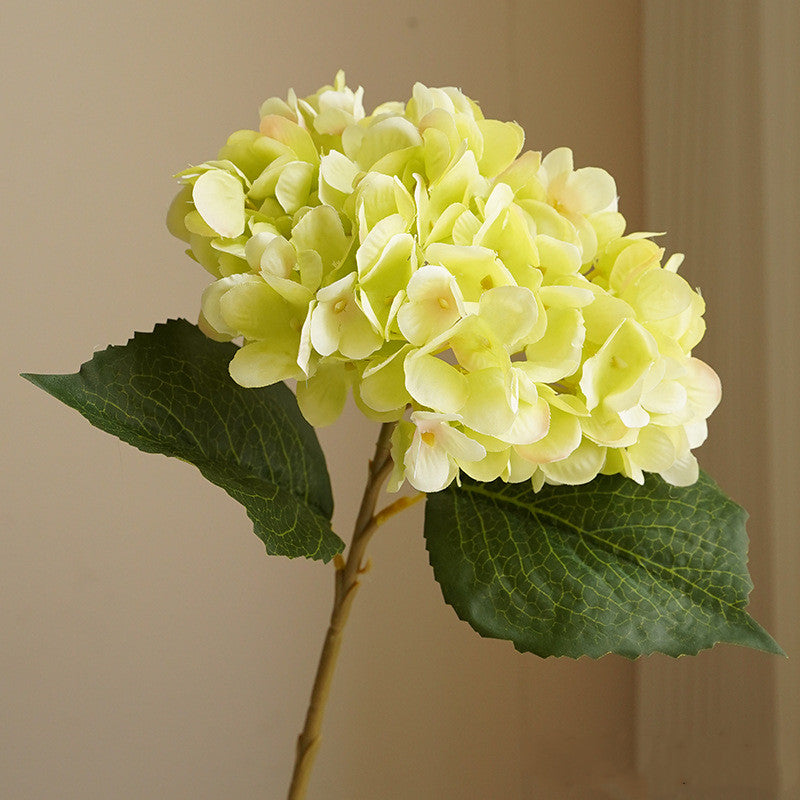 47 cm Hortensia artificiel simple en tissu de soie – Pour décoration intérieure, bouquets de mariage et centres de table