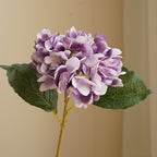 47 cm Hortensia artificiel simple en tissu de soie – Pour décoration intérieure, bouquets de mariage et centres de table