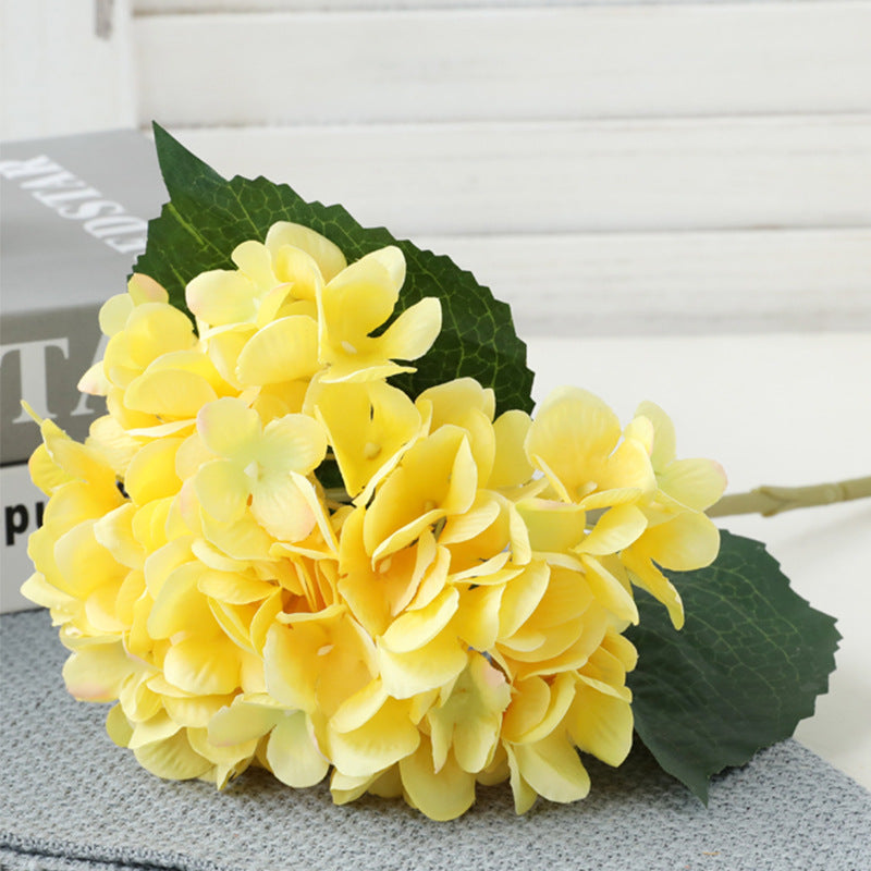 47 cm Hortensia artificiel simple en tissu de soie – Pour décoration intérieure, bouquets de mariage et centres de table