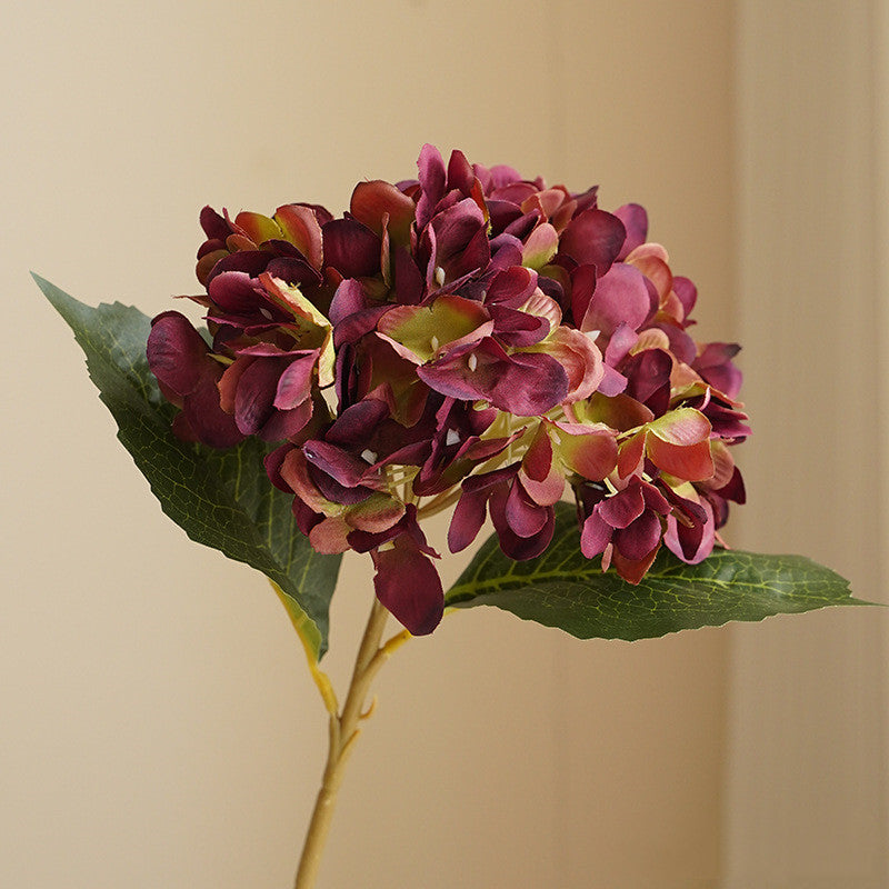 47 cm Hortensia artificiel simple en tissu de soie – Pour décoration intérieure, bouquets de mariage et centres de table
