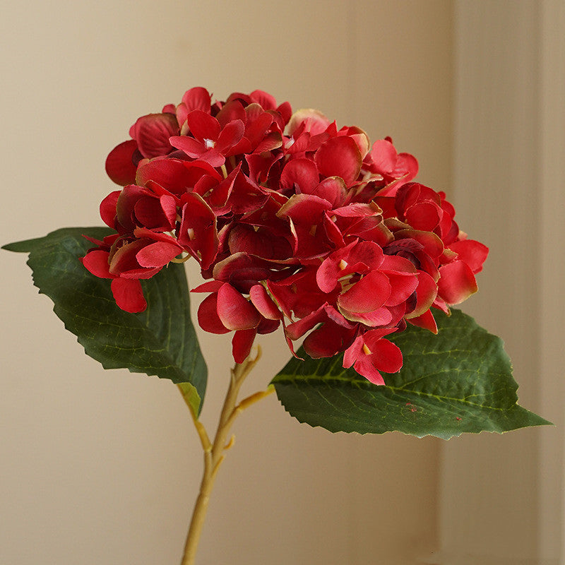 47 cm Hortensia artificiel simple en tissu de soie – Pour décoration intérieure, bouquets de mariage et centres de table