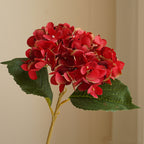 47 cm Hortensia artificiel simple en tissu de soie – Pour décoration intérieure, bouquets de mariage et centres de table