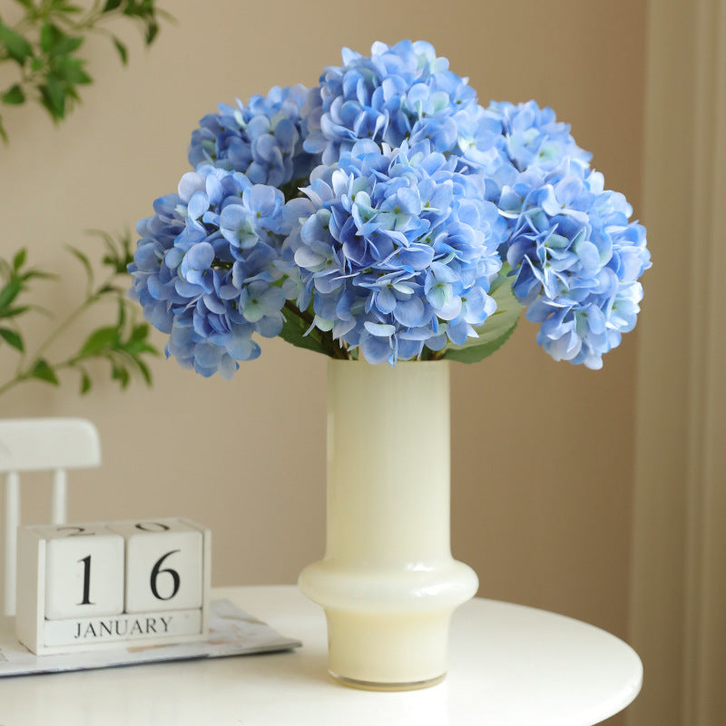 45 cm Hortensia artificiel simple en tissu de soie Pour décoration intérieure, bouquets de mariage et centres de table
