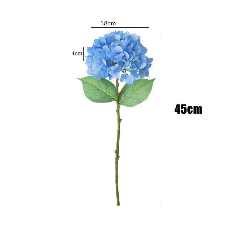 45 cm Hortensia artificiel simple en tissu de soie Pour décoration intérieure, bouquets de mariage et centres de table