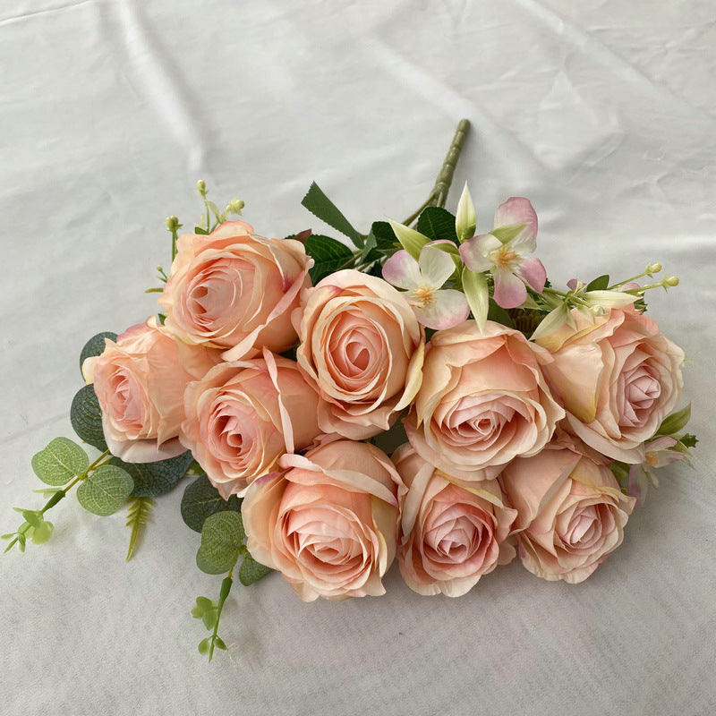 45cm Arbustes Bouquet de Rose de Milan à 11 Branches pour Compositions de Mariage et Décoration Intérieure