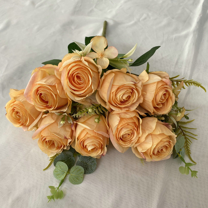 45cm Arbustes Bouquet de Rose de Milan à 11 Branches pour Compositions de Mariage et Décoration Intérieure