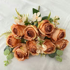 45cm Arbustes Bouquet de Rose de Milan à 11 Branches pour Compositions de Mariage et Décoration Intérieure